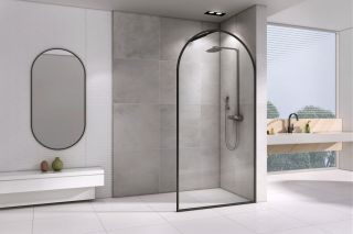 Душевая перегородка ABBER Immer Offen AG64100B8 100см чёрный